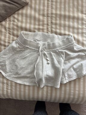 PINK Victoria's Secret Light Gray Drawstring Skort